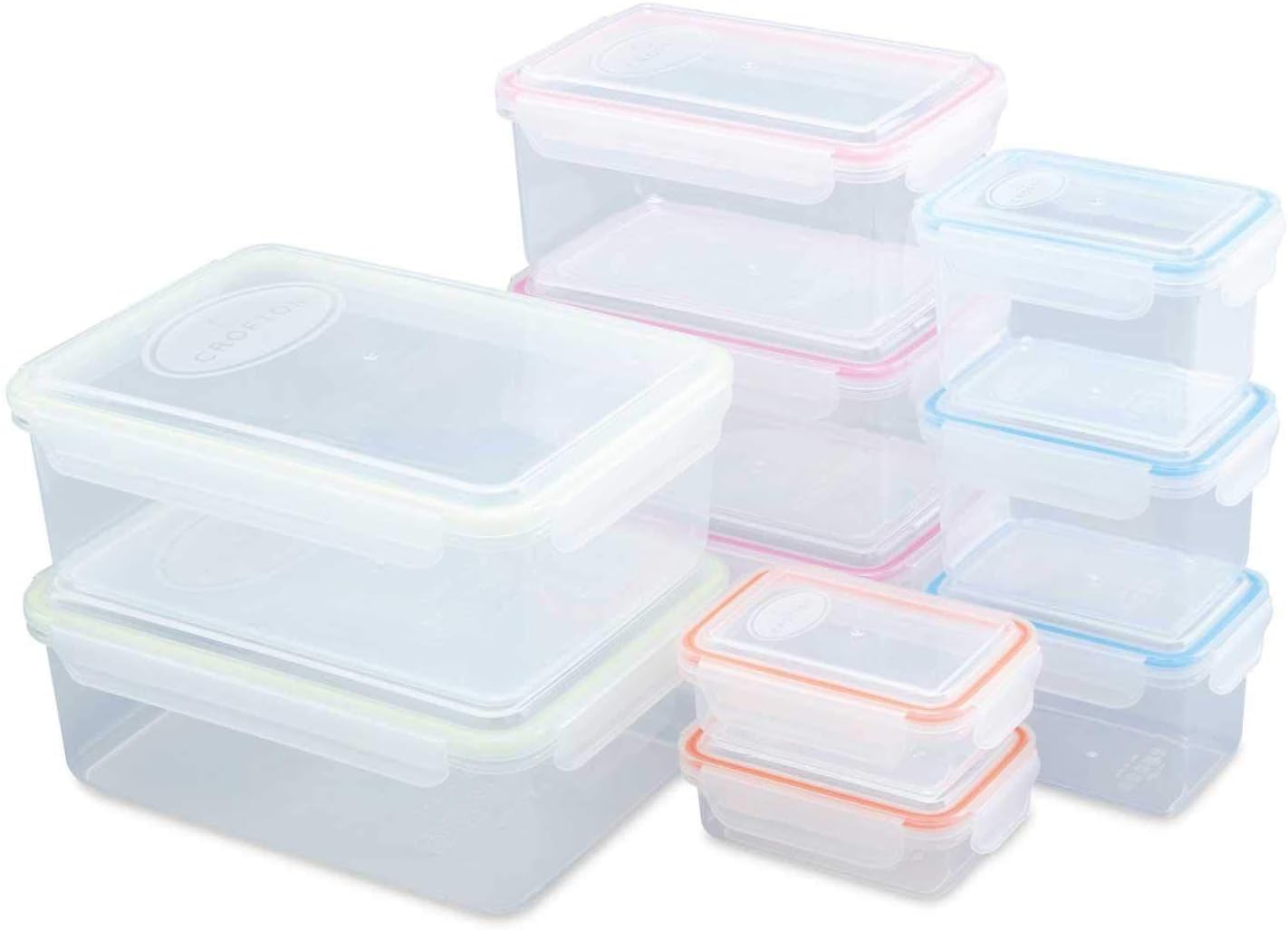 10 Piece Plastic Food Storage Tub Meal 