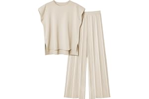 LILLUSORY 2 Piece Sets for Women Summer Vacation 2025 Lounge Outfits Matching Two Pcs Spring Knit Tracksuits Sweat Suits