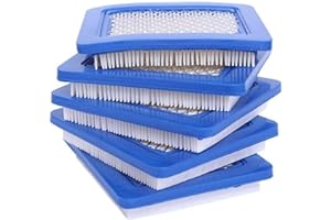 HEYZLASS 5 Pack 491588S Air Filter Replace for 491588 4915885 Flat OEM Air Cleaner Cartridge Lawn Mower Air Filter