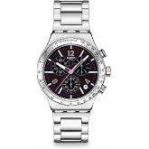 Swatch New Irony Chrono Unisex Dress Watch Stainless Steel Quartz Water Resistant