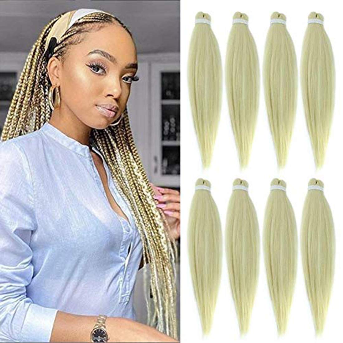 I&K EZ Pre-stretched Braiding Hair Soft Yaki 8 Packs 26 Inch - #613