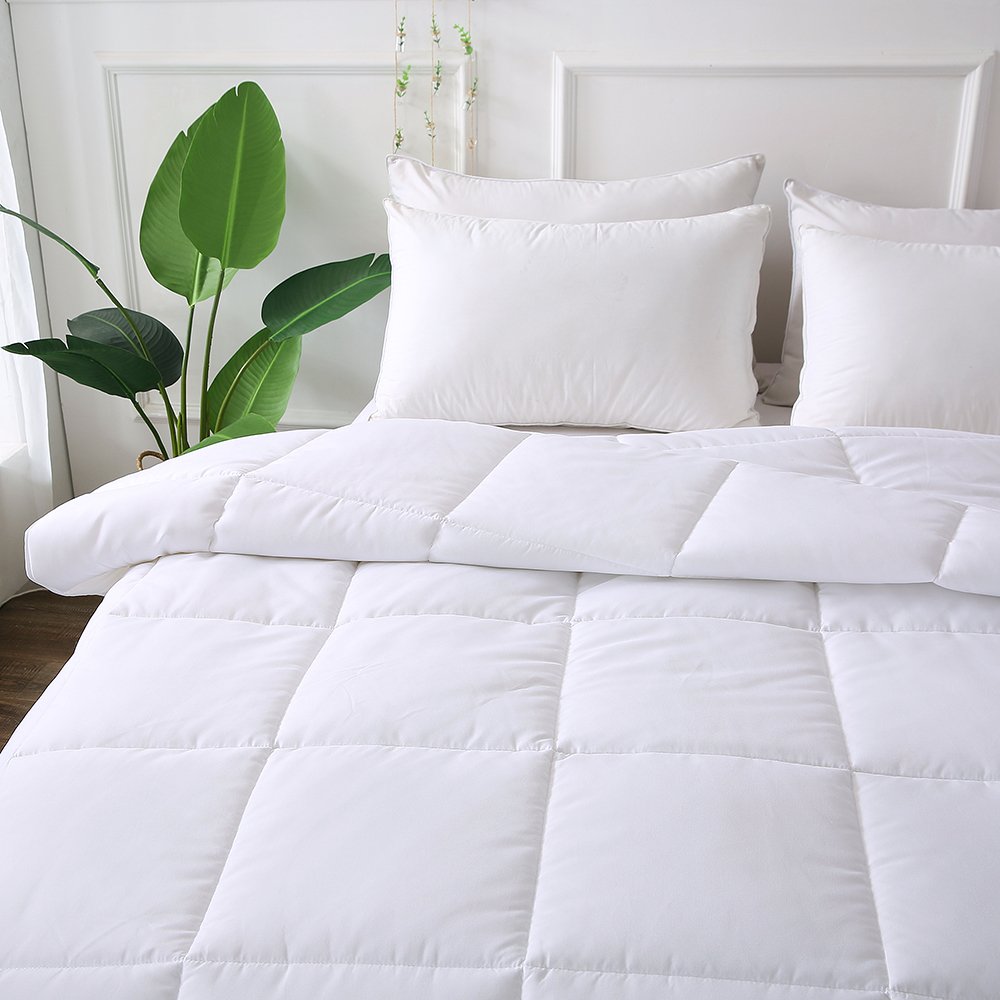 DECROOM Clearance Sale,White Comforter King Size,Down Alternative Quilted Duvet