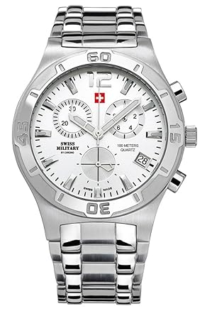 Swiss Military By Chrono Analogue White Dial Mens Watch SM34015.02