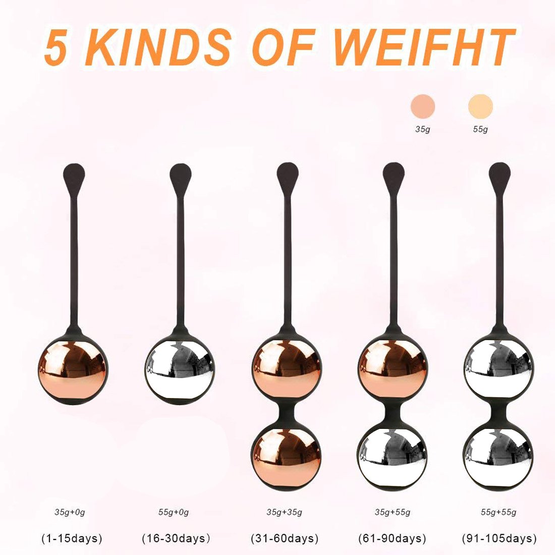 Kegel Exercise Weights Bladder Control & Pelvic Floor Exercises Set