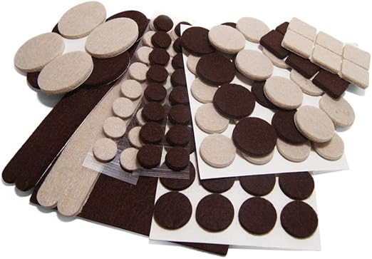 Felt Furniture Pads 113 Piece Two Color Combo Self Stick