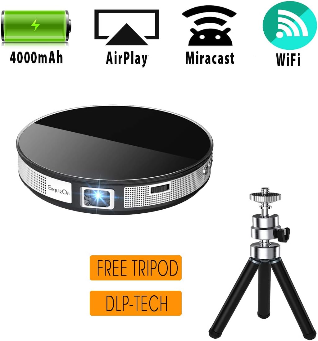 ExquizOn R6 Mini Projector, DLP WIFI Video Projector: Amazon.co.uk