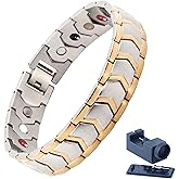KYOSI Mens Magnetic Bracelet Stainless Steel Link Magnet Jewelry Bracelet Accessories for Men Christmas Gift 8.66 inches