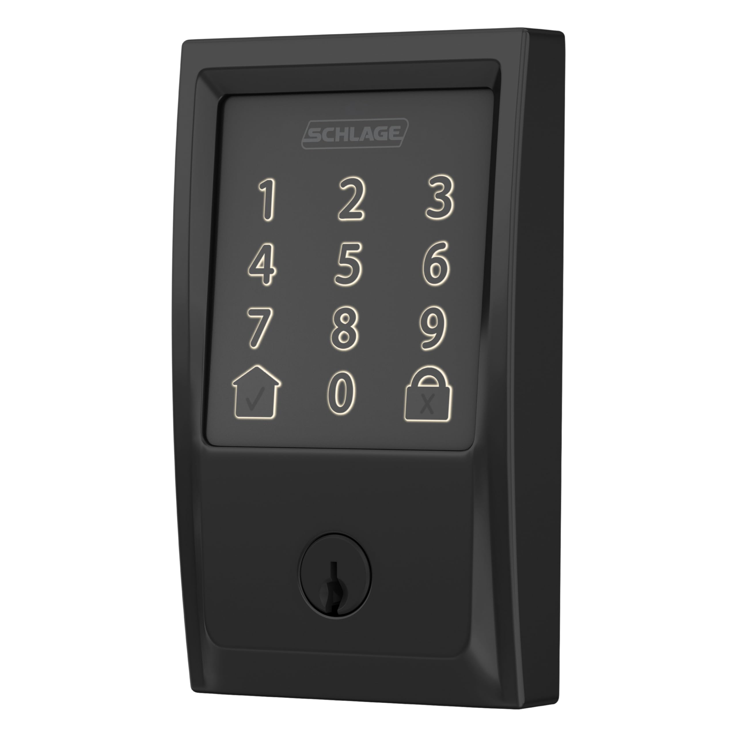 Schlage Encode Smart WiFi Deadbolt Lock for Front Door - Keyless Entry with App or Touchscreen - Works with Alexa, Hey Google, & Airbnb - Create Codes for Guests - Matte Black - View 9