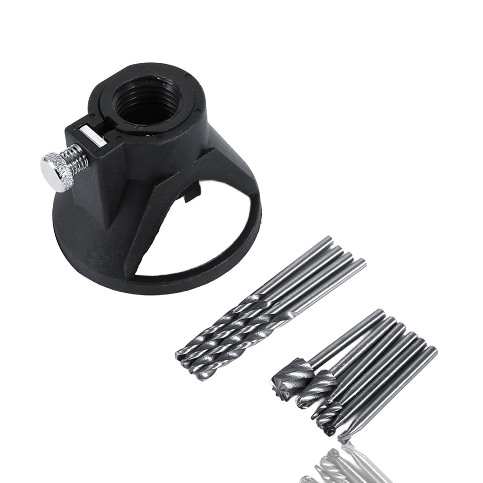 Electric Grinder Locator Drill Holder,Rotary Multi Tool Cutting Guide Attachment Kit Metal Mini Rotary Drill Guide Routing Router Bits Burr with Drill Carving Rotary Locator Set for Rotary Tool