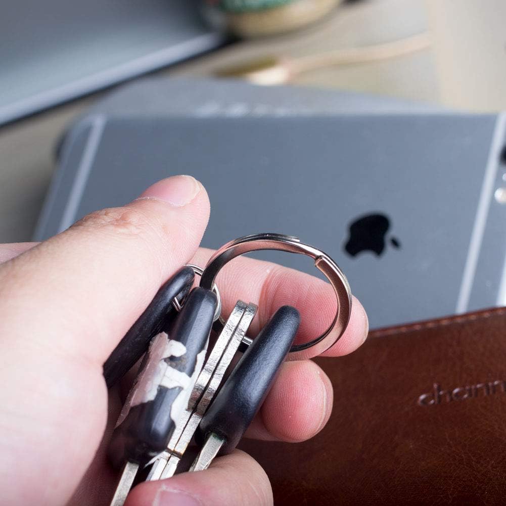 Key Rings,Key Ring Keyring Rustproof, Dog Tag Ring Flat Key Rings Rings Split Keyrings for Home Car Keys Attachment,12 pcs: Office Products