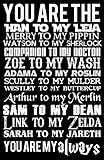 Geek Details Geek Love You Are My Always 11 X 17 Art Print Poster (black)