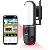 EVERSECU Dual Lens Waterproof Wall Light Camera, 3K Video, 1200LM Floodlight, 2 Way Audio, PTZ Auto Tracking, Support ONVIF &amp; RTSP &amp; Alexa, Cloud/SD Storage, Outdoor Wired WiFi Security Camera