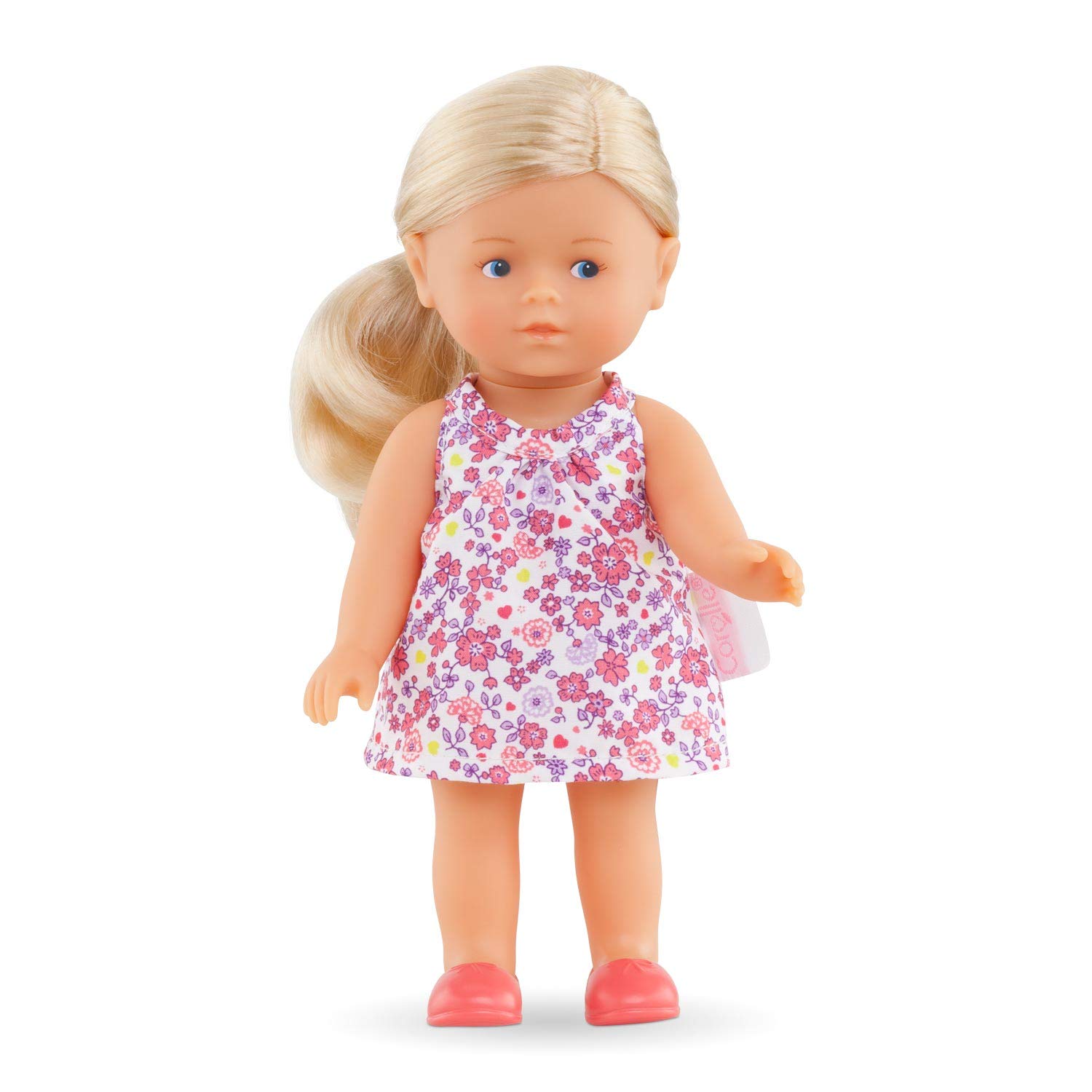 Corolle 9000240010 - Les Trendies Mini Corolline Rosy Blonde 20 cm French Doll with Charm and Vanilla Fragrance