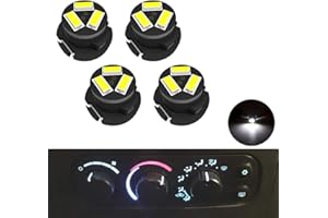 ROCCS SMD AC Climate Heater Control LED Light Bulbs Kit Replacement for Dodge Ram 1500 2500 3500 2003-2008 T5/T4.7 Neo Wedge HVAC White Lights