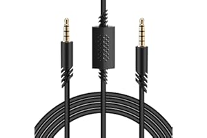 COOMOORS Replacement A40 Cord Compatible with Astro A40 Cable Headset,TPE Cable A40 Inline Mute Cable 2.0M Audio Cable for Astro A10/A40TR Gaming Headset,Compatible with PS5/PS4 Controller 6.6 Feet,Black