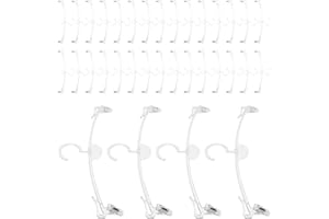 HEALEEP 40pcs Non-Slip Plastic Bra Hangers with Clips for Underwear, Space-Saving Organizers for Retail