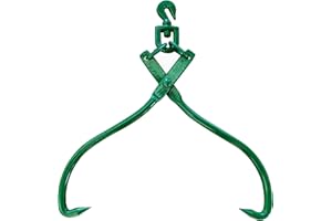 XROPURR Timber Claw Hook, 32 in - Swivel Log Lifting Tongs Heavy Duty Grapple Timber Claw, Lumber Skidding Tongs Logging Grabber 32" Jaw Opening