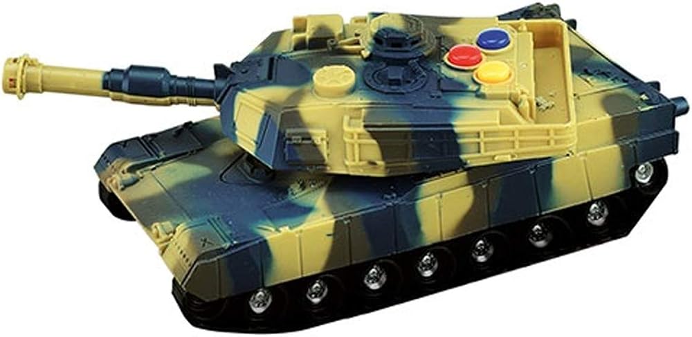 UMKYTOYS Army Tank Toy for Kids 3-6 Years, 17cm, Lights & Sounds, Batteries