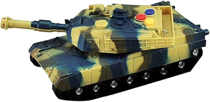 UMKYTOYS Army Tank Toy for Kids 3-6 Years, 17cm, Lights & Sounds, Batteries