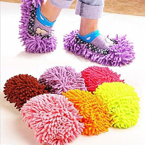Capsloc Microfiber Mop Cleaning Slippers Floor Cleaning Shoe Cover - Dust Cleaner in Neutral Color