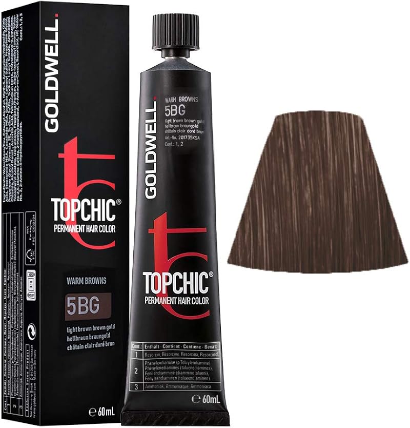 Goldwell Top Chic 5BG Permanent Hair Colour 60ml Light Brown Gold