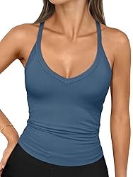 Trendy Queen Womens Ribbed Tank Tops Racerback