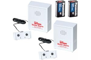 (2) Glentronics Watchdog BWD-HWA Water Sensor Alarm & (2) Panasonic 9V Batteries