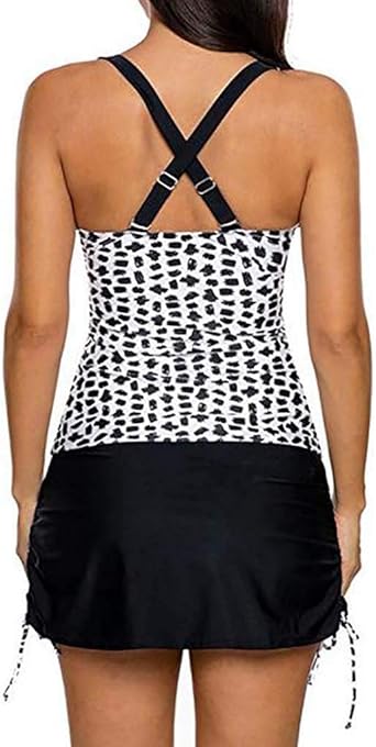 Lavany - Trajes de baño de 2 Piezas con Espalda Cruzada y Tirantes para