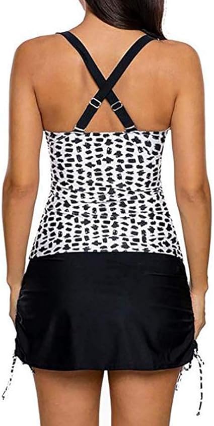 Lavany - Trajes de baño de 2 Piezas con Espalda Cruzada y Tirantes para