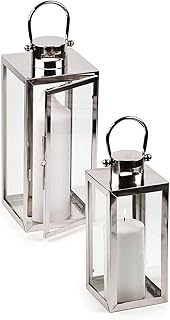 pajoma Edelstahl Laternen, 2 Stück im Set