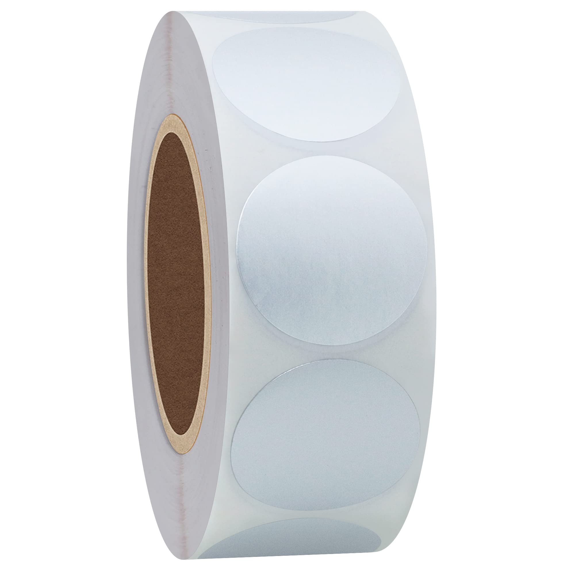 Hylabelest Color Coding Dot Labels 1 Inch Round Natural Paper Silver Stickers Adhesive Label 1,000 Per Roll (Silver)