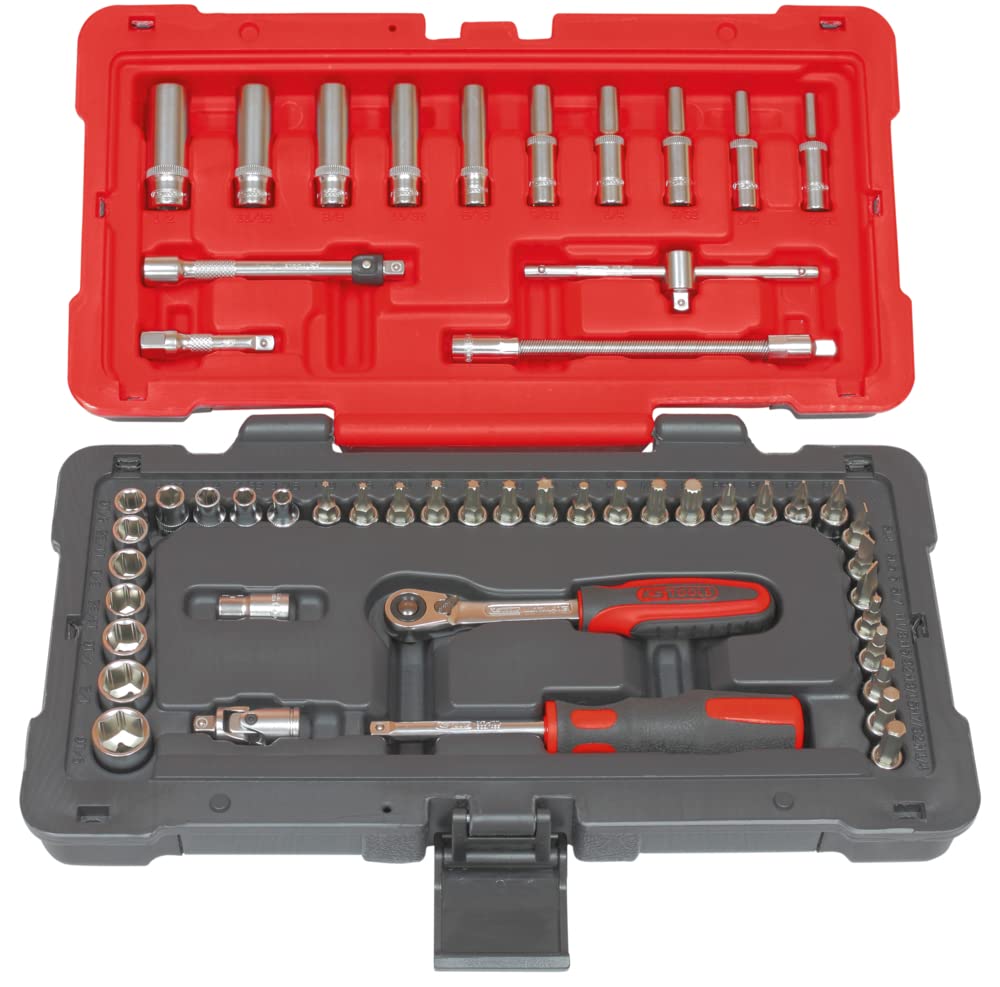 KS Tools Ultimate 922.0652 Socket Spanner Set 52-Piece 1/4 Inch