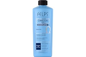 Felps Professional Omega Sensitive - Thermal Sealing Unique Nanoplasty - Brazilian Keratin Blowout - Straightening & Smoothing Hair Treatment - Formaldehyde Free 500ml/16.90.oz