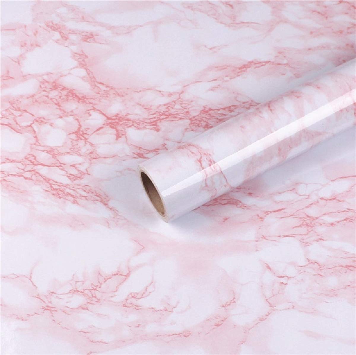 practicalWs 23.6in ×118in White Pink Marble