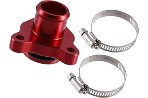 ACROPIX Water Hose Fitting 11537541992 - Car Engine Coolant Hose Fitting Clamp - for BMW 328i 335i 2007-2016 Aluminum Red wit