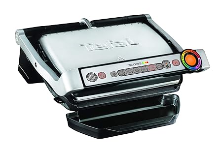 Tefal Optigrill+ GC716D Kontaktgrill inkl. Waffelplatten für Belgische Waffeln (2.000 Watt, automatische Anzeige des Garzusta