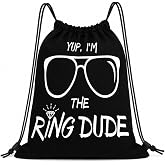 Yup I'm The Ring Dude Funny Rings Bearers Weddings sunglasses drawstring bag Swimming drawstring bag small drawstring bags