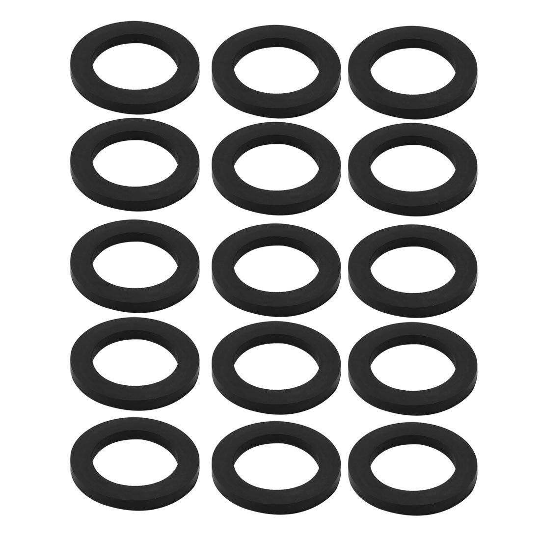 sourcingmap Nitrile Rubber Flat Washers 30mm OD 20mm ID 3mm Thickness for Faucet Pipe Water Hose, Pack of 15