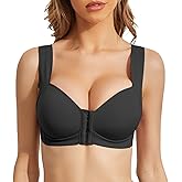 GREENBAA Front Close Bras for Women Wirefree Push up Bra Smooth Back Seamless