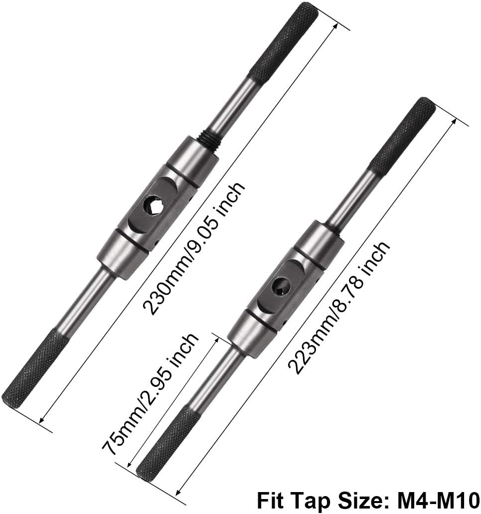 sourcing map Adjustable Tap Wrench Handle, for Metric M4-M10 Taps - Image 3