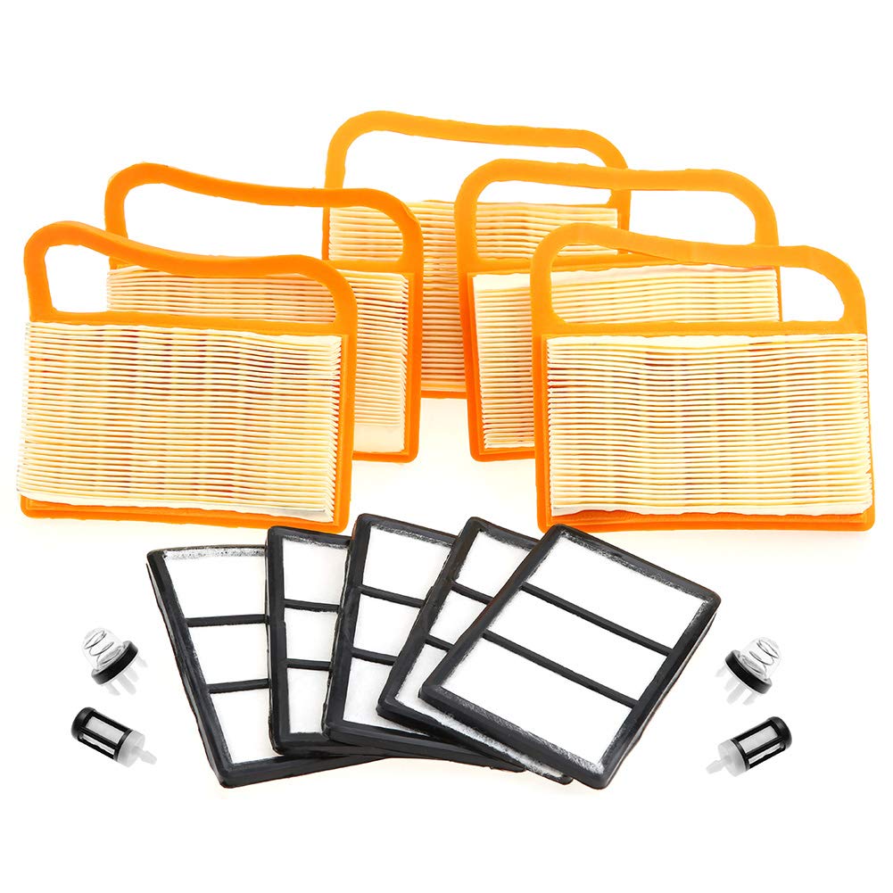 Filter Service Kit, Akozon 5Pcs Air Filter and Fuel Filter Primer Bulb Service Kit for TS410 TS420 Cut Off Saw