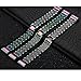 For Fitbit Charge 2, bayite Replacement Metal Bands with Rhinestone Adjustable Fitbit Charge 2 Bands Pearlescent