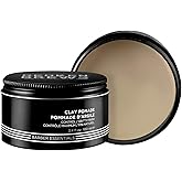 Redken Hair Pomade, Brews Clay, Volumizing for Men, Gritty Finish, Maximum Control on Fine to Medium Hair, Styling Products, 