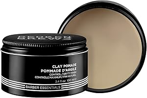 Redken Hair Pomade, Brews Clay, Volumizing for Men, Gritty Finish, Maximum Control on Fine to Medium Hair, Styling Products, 