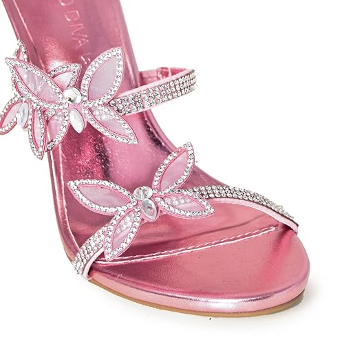 Wild Diva Embellished Rhinestone Butterfly Spiral Coil Wrap Around