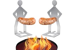 arcbanduo 2PCS Funny Hot Dog Holder, Funny Standing Man Hot Dog Grill Rack, Portable Hot Dog Roaster, BBQ Grill Accessories, Funny Birthday Gifts for Men