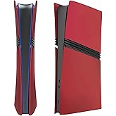 Digital Edition Cover Plates for New PS5 Pro Console, Shell Panels Compatible with New Playstation 5 Pro Accessories Protective Replacement Faceplate (Red)