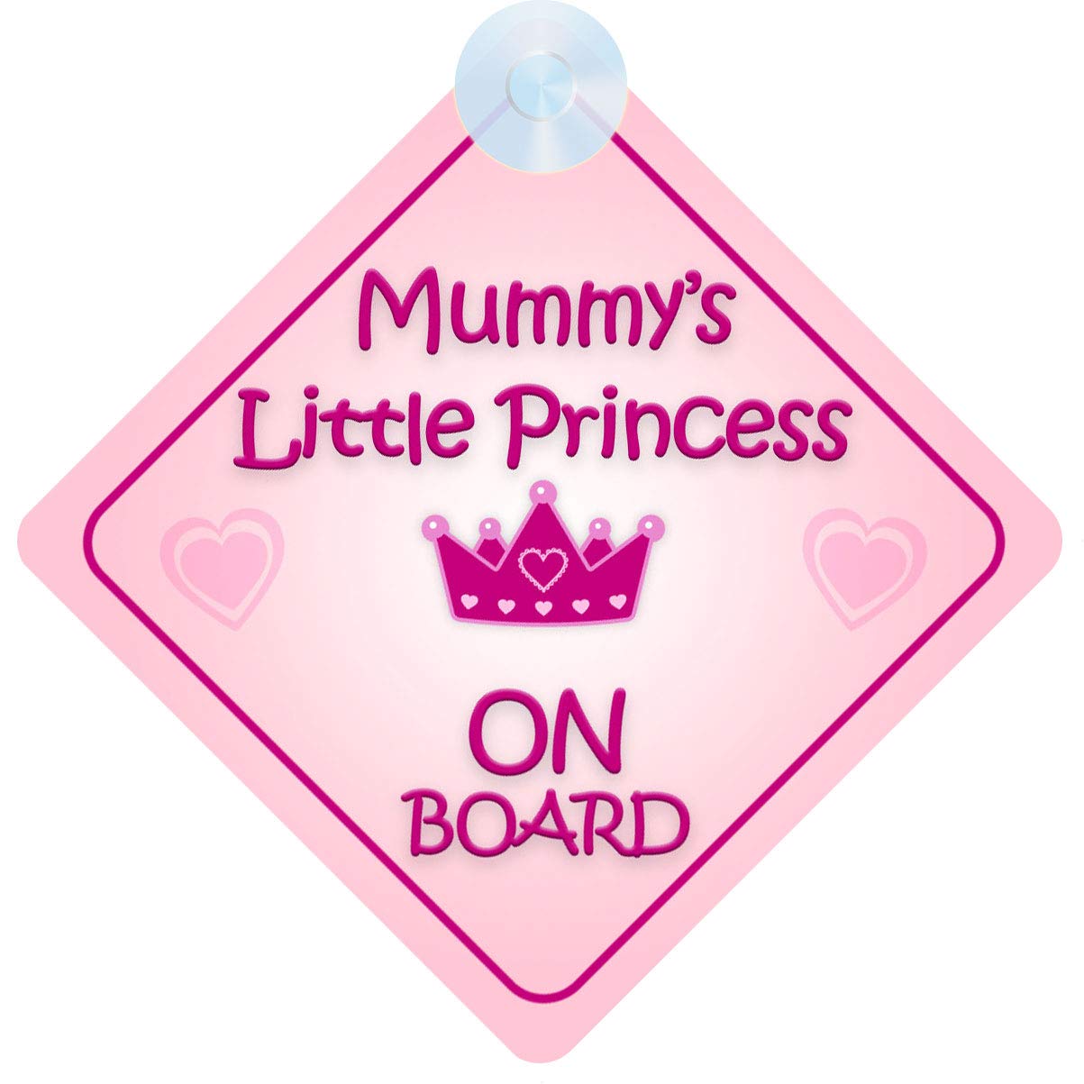 mybabyonboard UK Mummy's Little Princess on Board Car Sign for Children/Baby Girls Non Personalised Character Theme