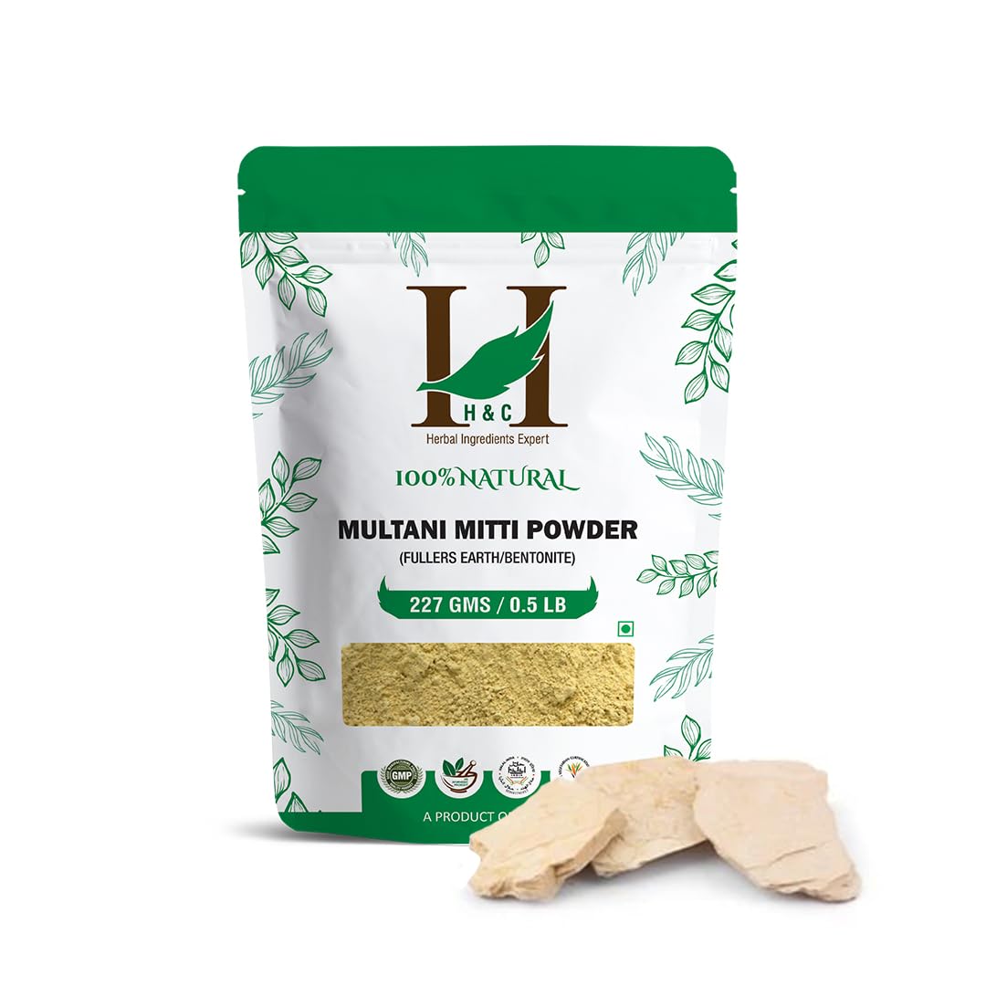 H&C Fuller'S Earth Clay/Multani Mitti/Bentonite Clay- 227 Gms | For Skin and Face Packs