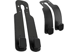 2 Pack Car Seat Back Double Hook, Multifunctional Hook for Car Seat Backrest, Heavy Duty Leather Car Hooks for Purses, Grocer